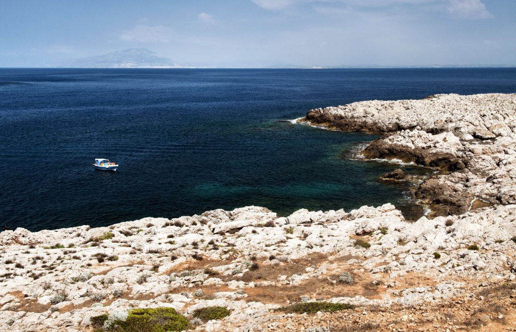 Boating holidays, Cala Calcara Levanzo